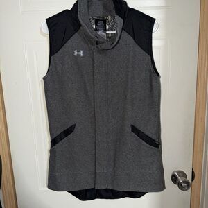 Under Armour Cold Gear Gray Zip-Up Waffle Fleece Vest Jacket Men's/Women's Small